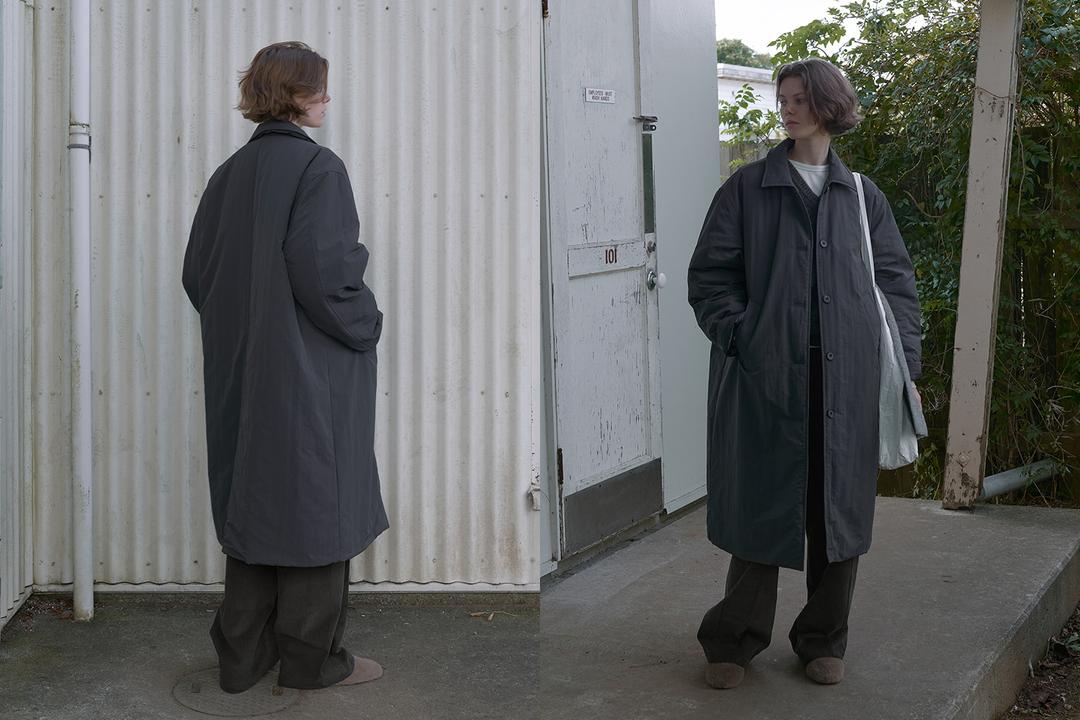 Padded mac coat (charcoal)