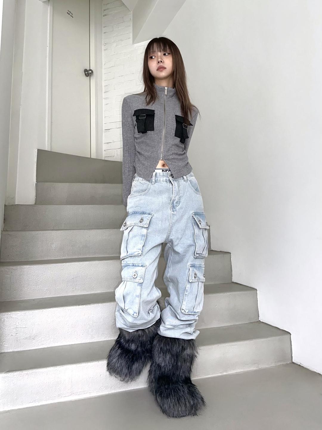 다즈데이즈 y2k cargo semi-overfit denim pt