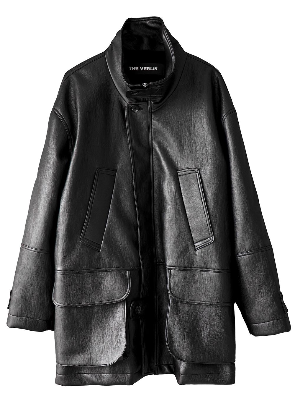 LETHER FUR HALF COAT