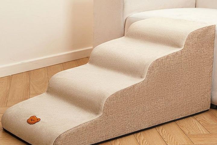 [해외] 심플 논슬립 강아지 계단 다용도 강아지 스텝 4단 2colors