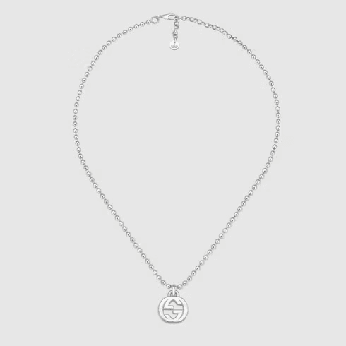 인터로킹 G 실버 목걸이