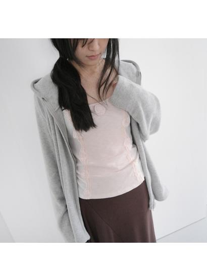 에프터먼데이 스무드 니트 후드 집업 (2c)