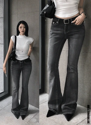 *OOTJ/무조건핏보장*라빈 딥워싱 로우라이즈 데님 부츠컷 팬츠