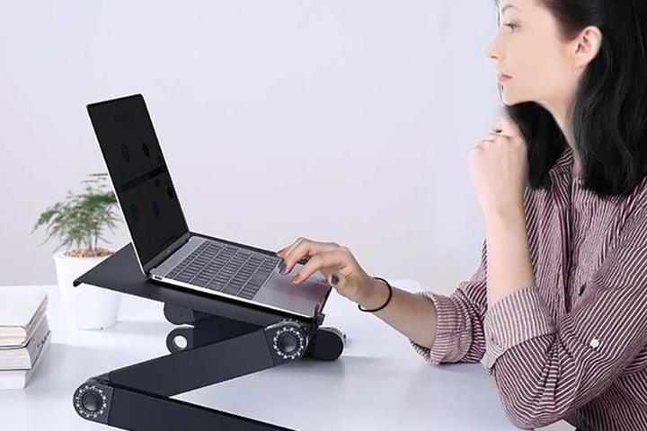 알루미늄 높이 각도 조절 다용도 노트북 스탠드 거치대 테이블