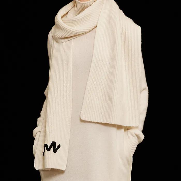 Ribbed Cashmere Muffler Ivory
