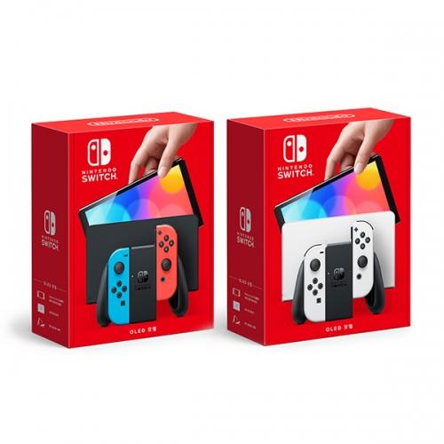 [스위치] Nintendo Switch(OLED 모델) 화이트, 네온블루/레드 택일