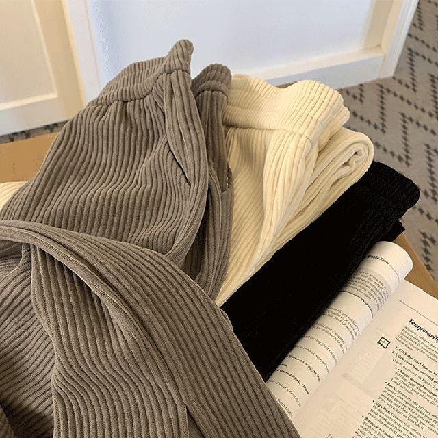 Angelnumber555 AN5 bootscut folded pants - 위시버킷