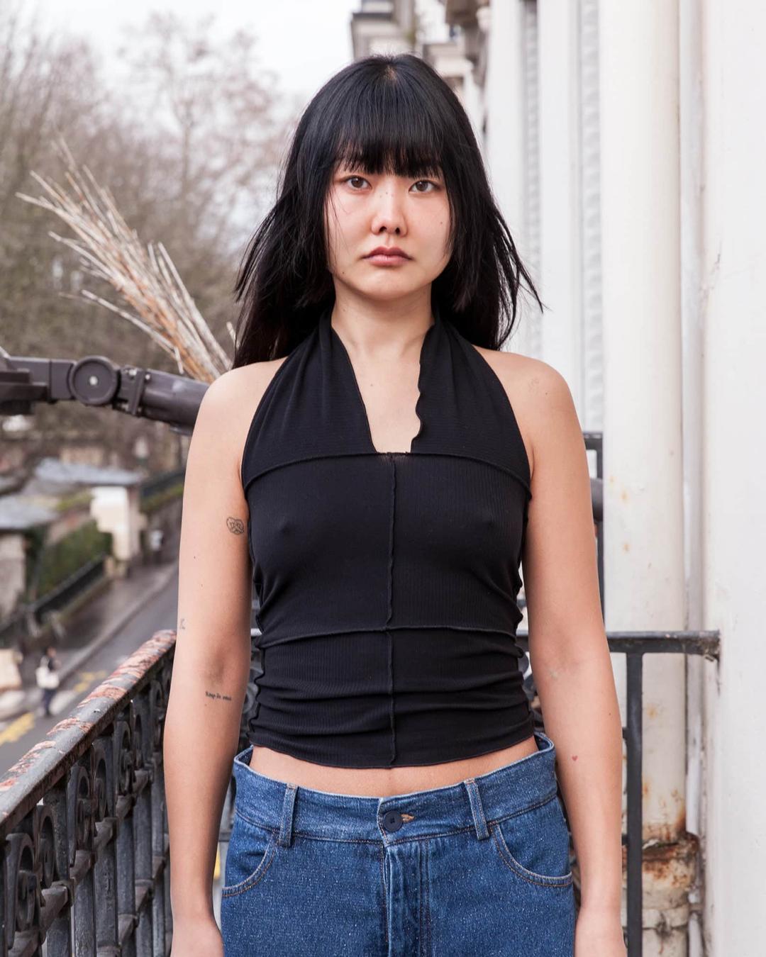 Cinder Halter Top - BLACK / S