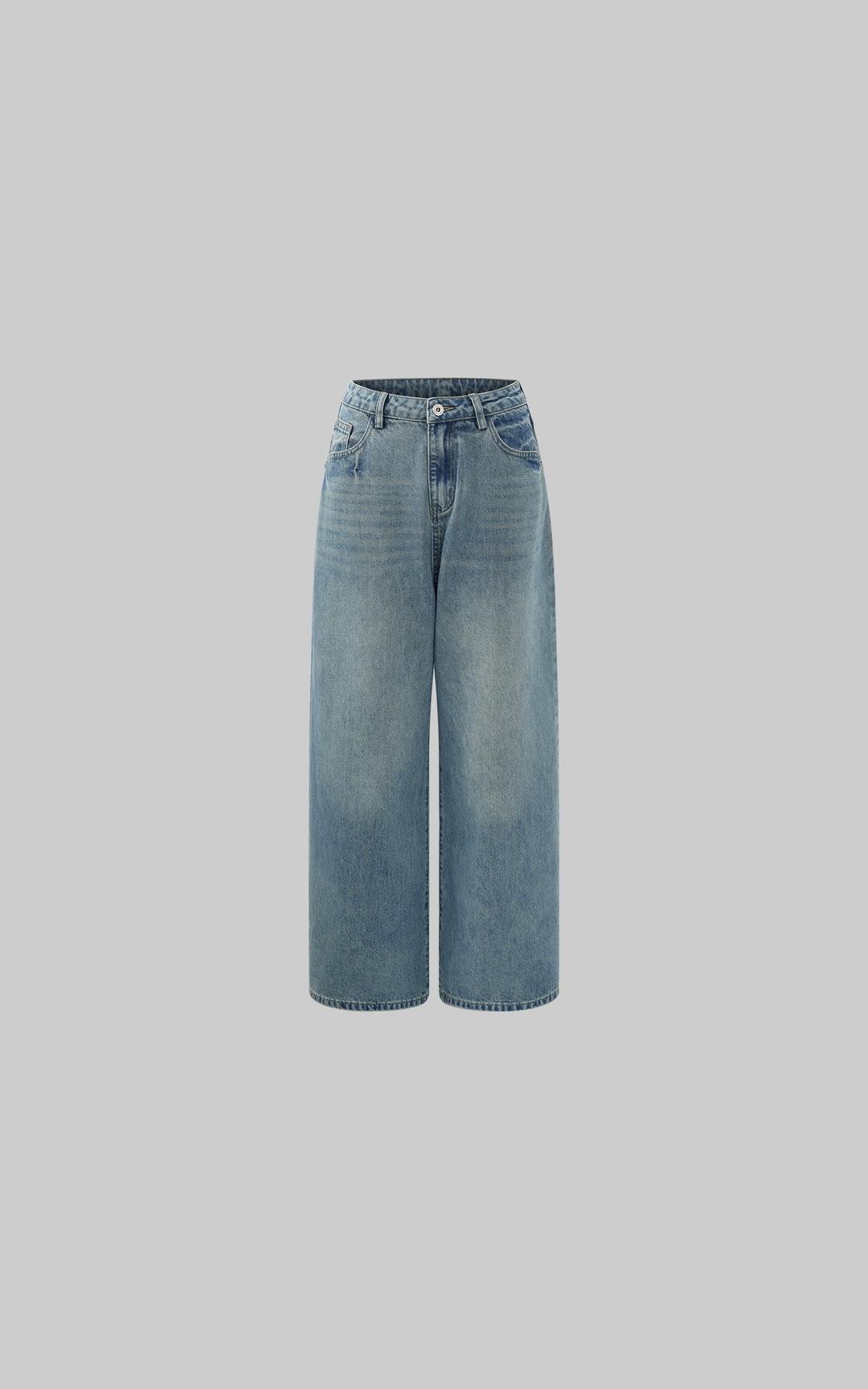 WARDEN EDGE Oversized Wide-Leg Denim Pants