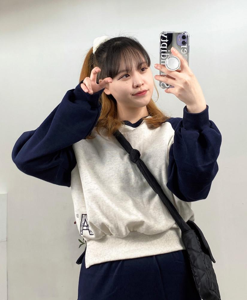 (44-66, 기모) 나그랑 A 반크롭 맨투맨