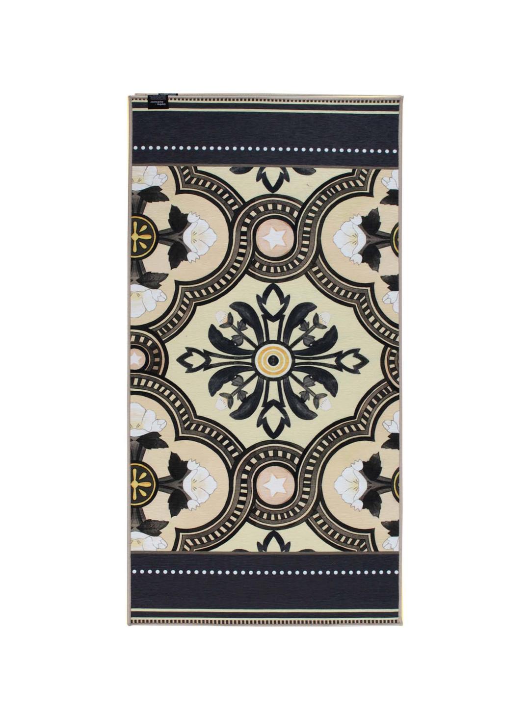 노랑국화문 소형 러그