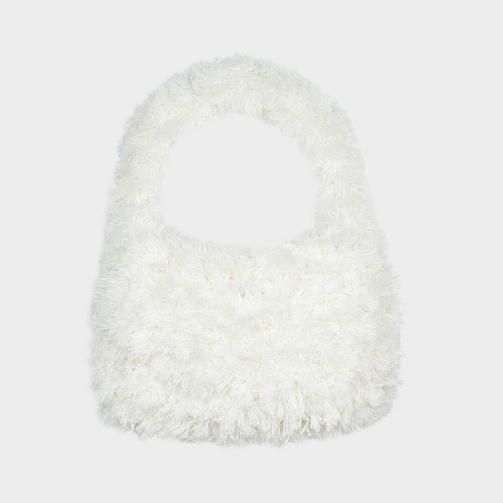 Vegan fur shoulder bag (Ivory)