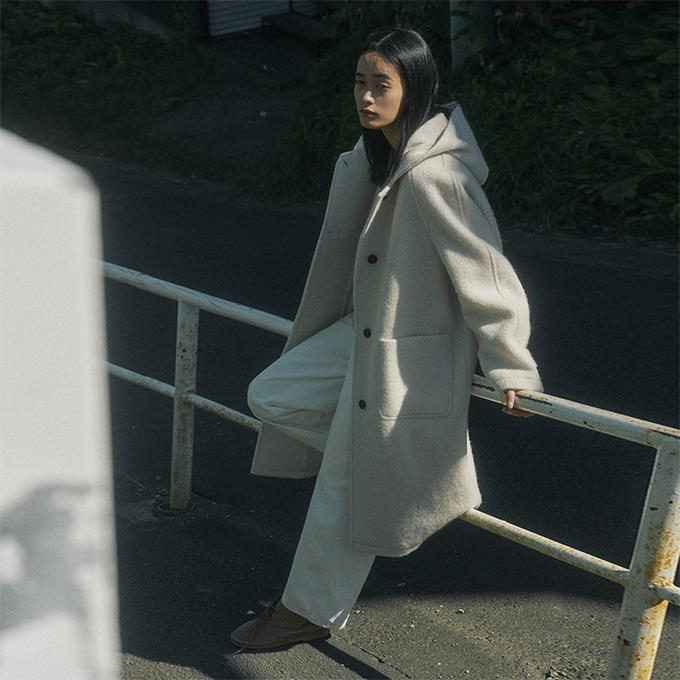 [25%쿠폰]ALPACA HOOD LONG COAT_IVORY