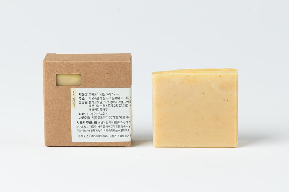 오이로이 천연수제cp비건비누 여드름바디비누 레몬그라스 티트리어성초비누 110g