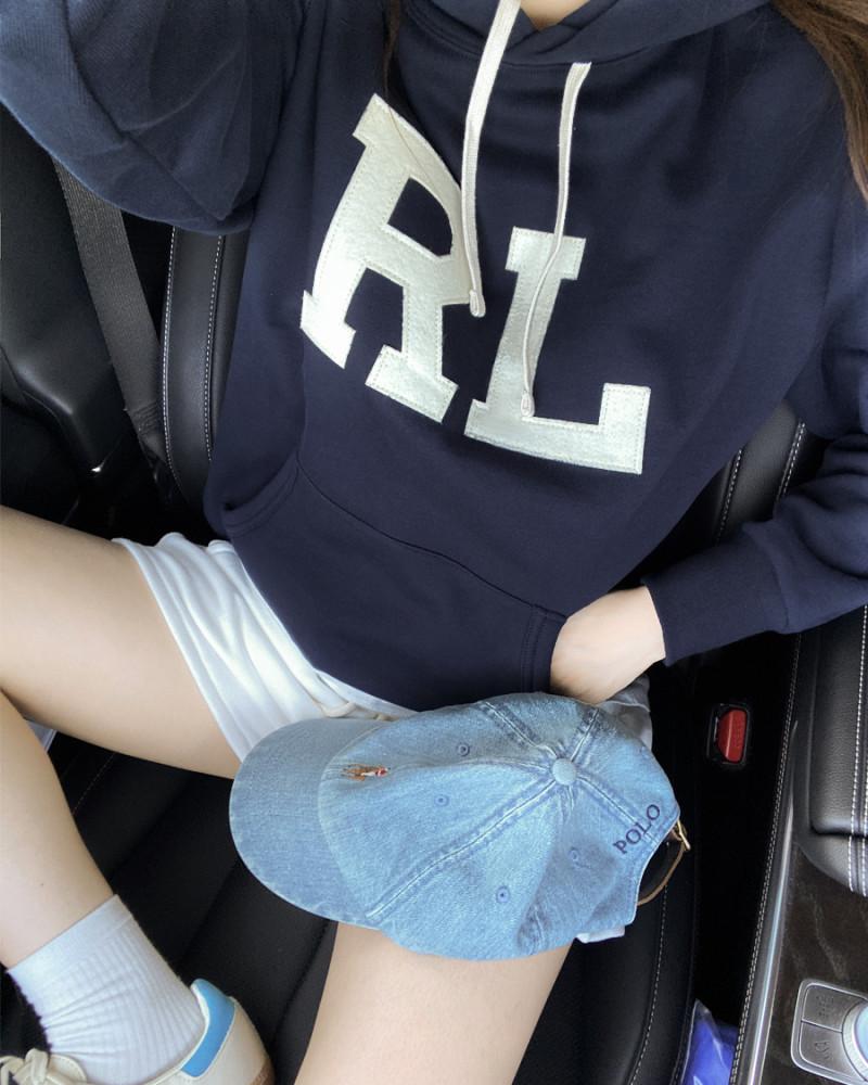 폴로랄프로렌 남녀공용 RL로고 기모 후드티
