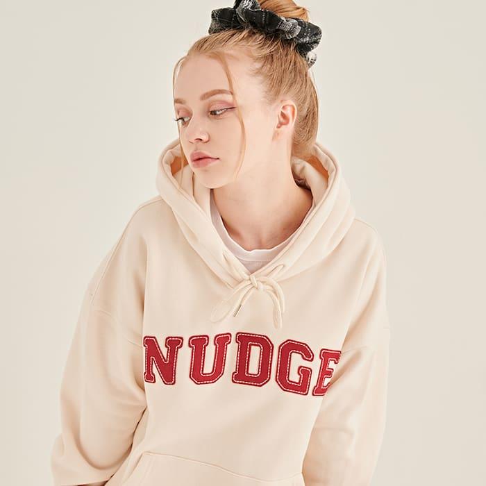 아치 스티치 로고 후드티 (크림)