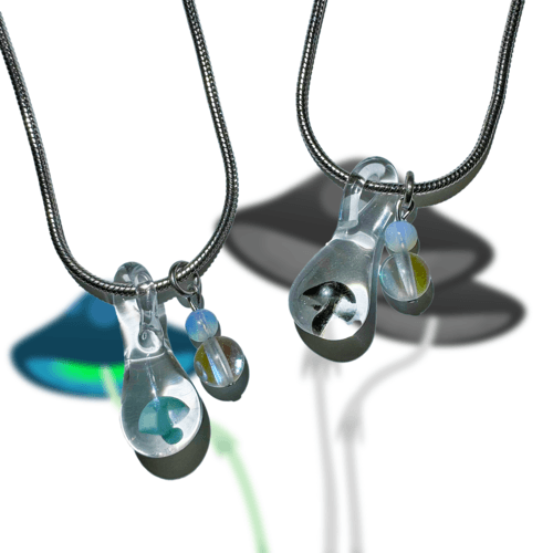 Trippy mushroom necklace.05 (2color)