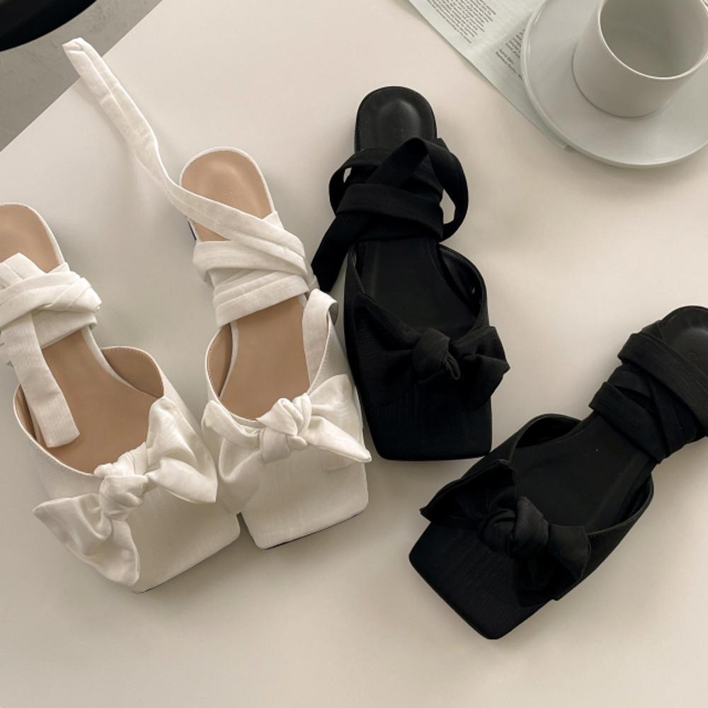 리본 투웨이 스트랩 샌들 (2color)