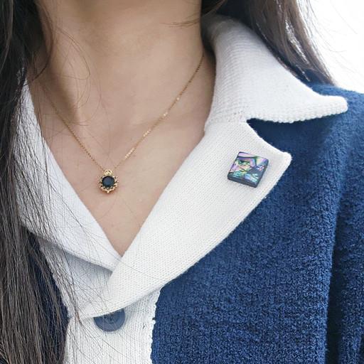 [힙트레디션] 나전칠기 자개 핀브로치 가방 악세사리