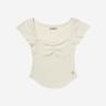 Coyseio Punching Shirring Top Cream