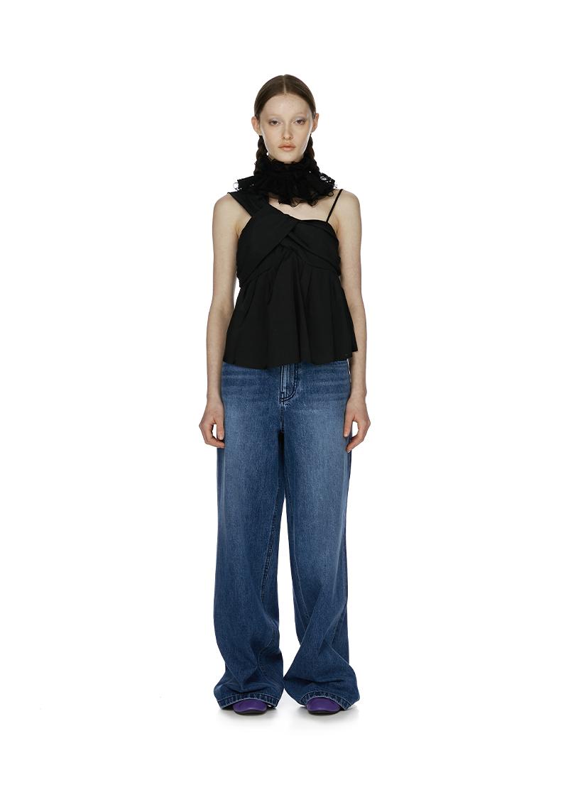 MAXI DENIM PANTS (DEEP BLUE)