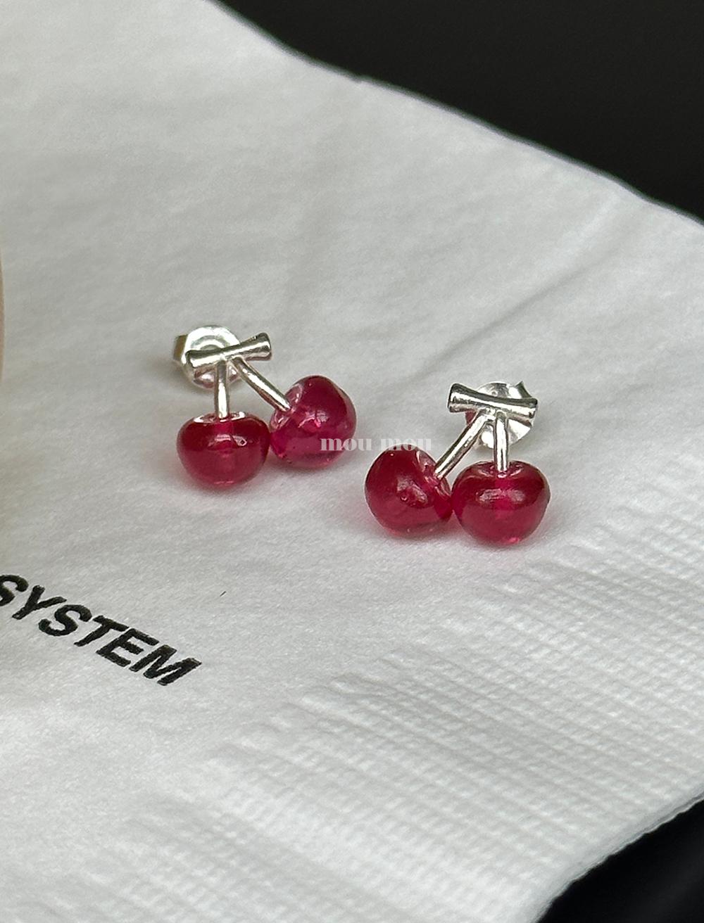 체리 귀걸이 cherry earring