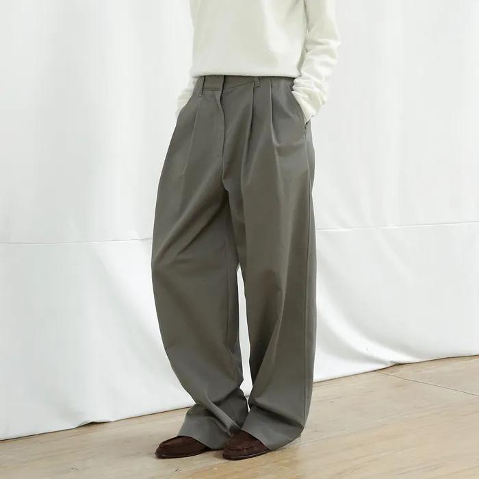 Relaxed Cotton Chino Pants - Urban Khaki