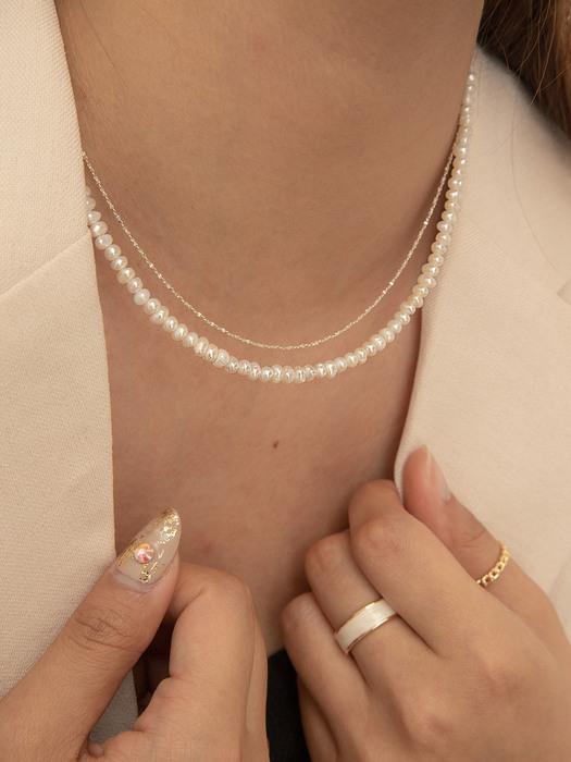(SET) AND PEARL NECKLACE+TWINKLE CHAIN NECKLACE