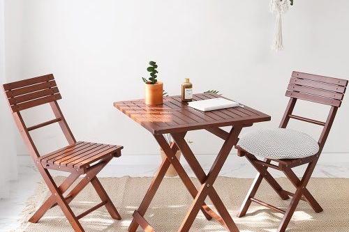 원목 접이식 카페 테이블/의자 세트 basic (2color)