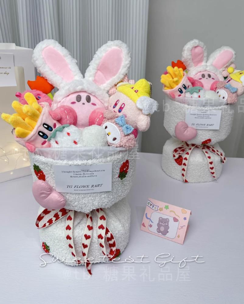 별의요정커비 꽃다발 캐릭터 인형 커비 꽃