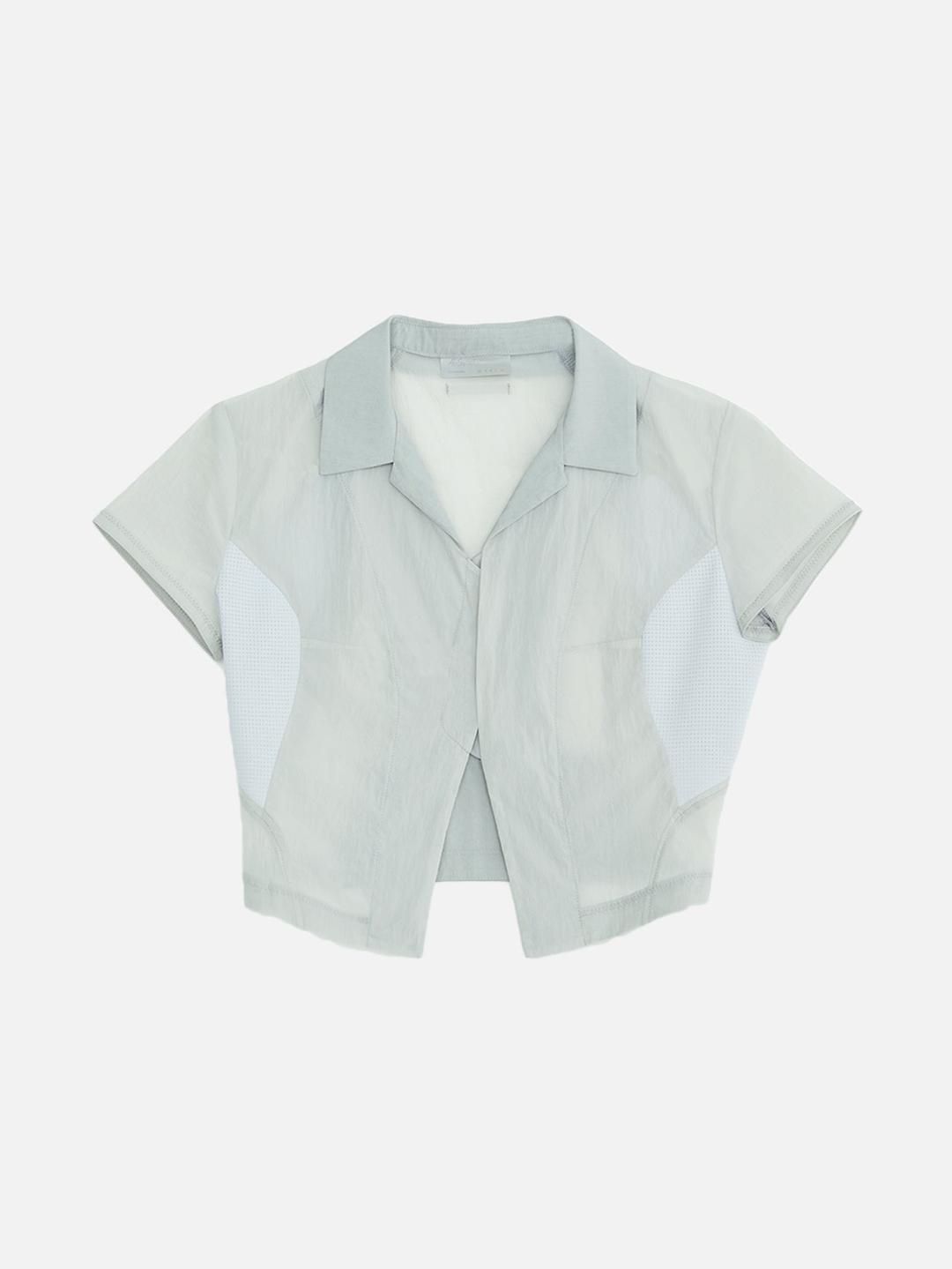 C_ HALF SLEEVE SHIRT - XS / LIGHT GREY