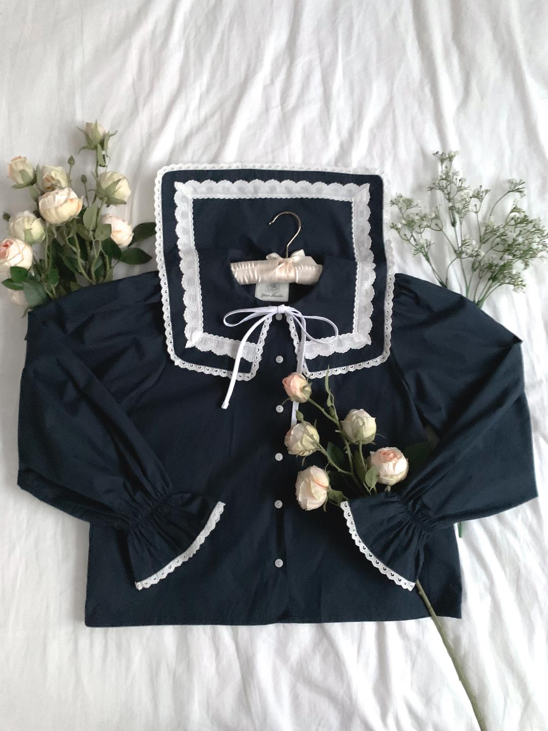 Angelic Sailor Collar Bl + Hair Scarf (Classic Navy)