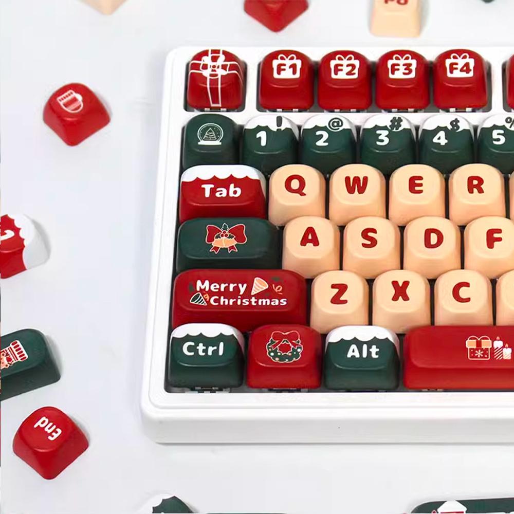 크리스마스 커스텀 키캡 염료승화 MOA PBT 레오폴드 기계식 키보드 아티산키캡