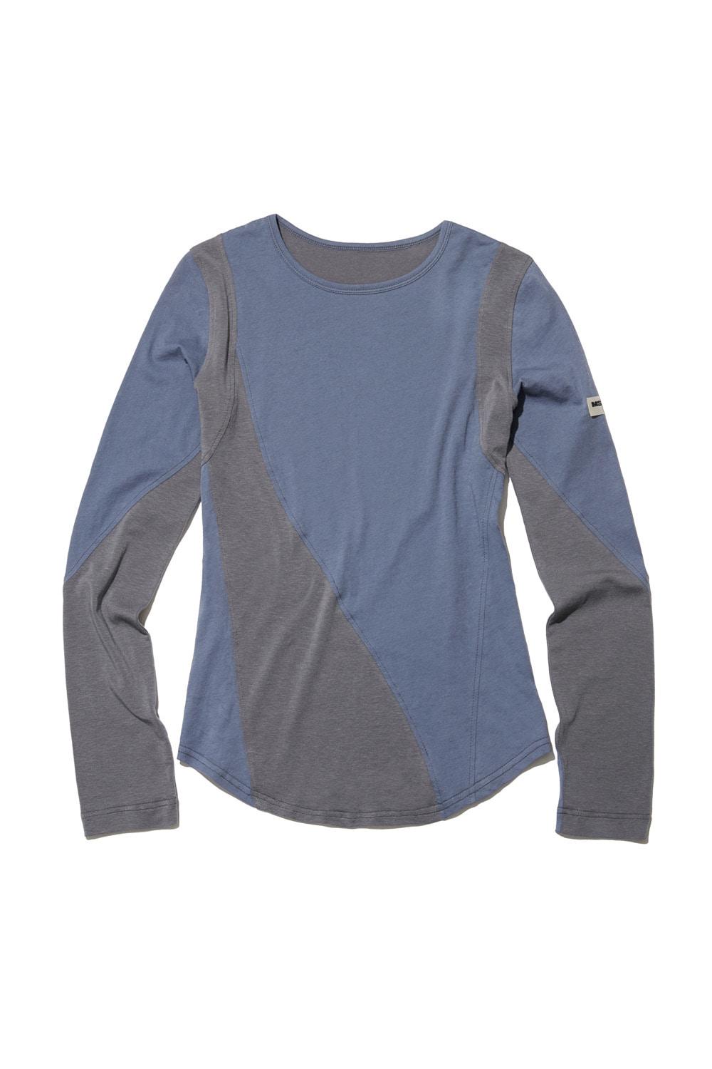 PROJECT MAGO_COLOR-BLOCKED JERSEY TOP_CHARCOAL