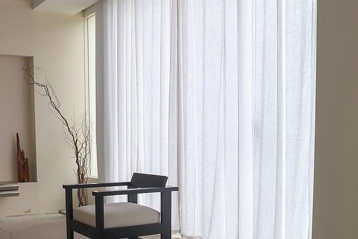 사계절 믹스 린넨 룩 거실커튼 5type (white)