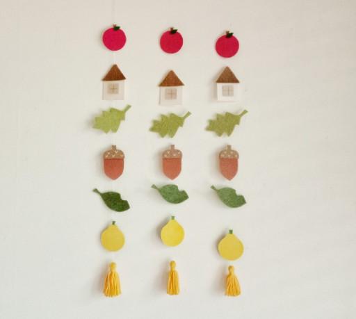 홈인테리어소품 펠트 한줄모빌