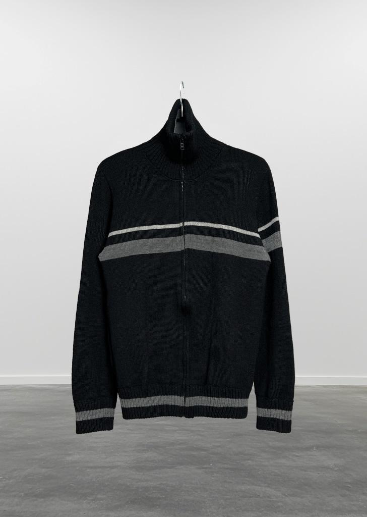 OLIVE DES OLIVE wool knit zip-up