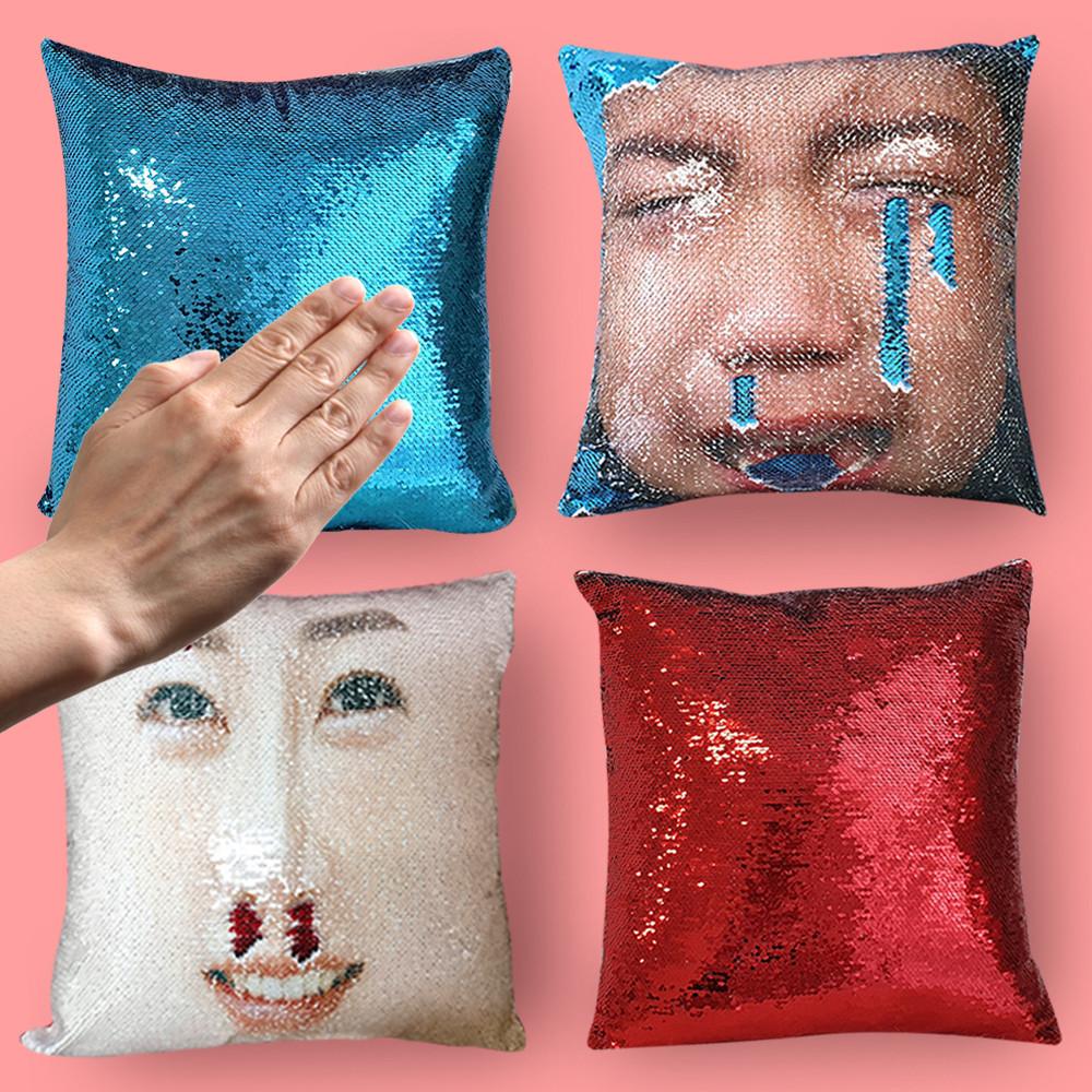 스팽글 얼굴 쿠션 반전 포토 사진 조세호 박진영 임영웅 쓸데없는 쓸모없는 집들이 웃긴 선물