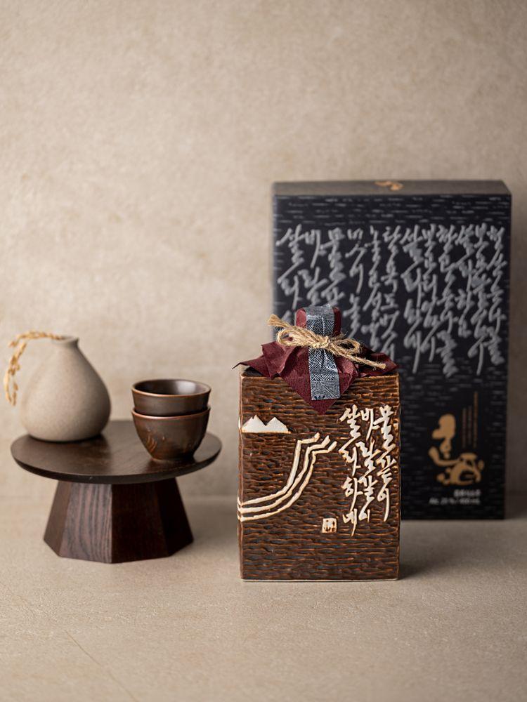 한주 35% 서각 선물세트 (잔 포함)