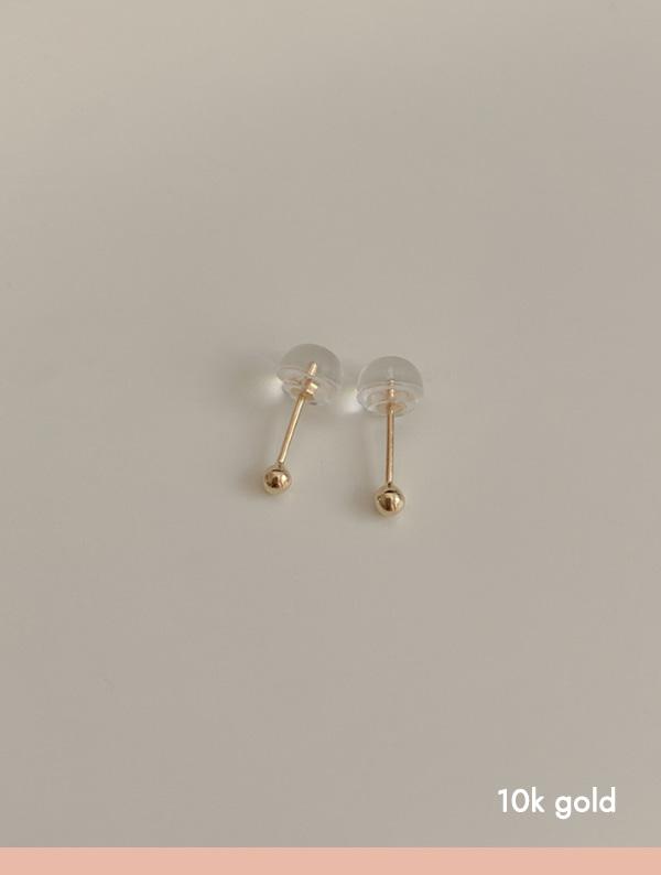 gold mini ball earring (10k gold)