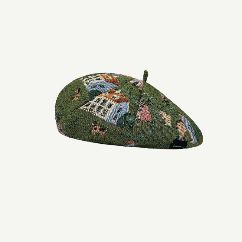 Green Artist Beret(C137)