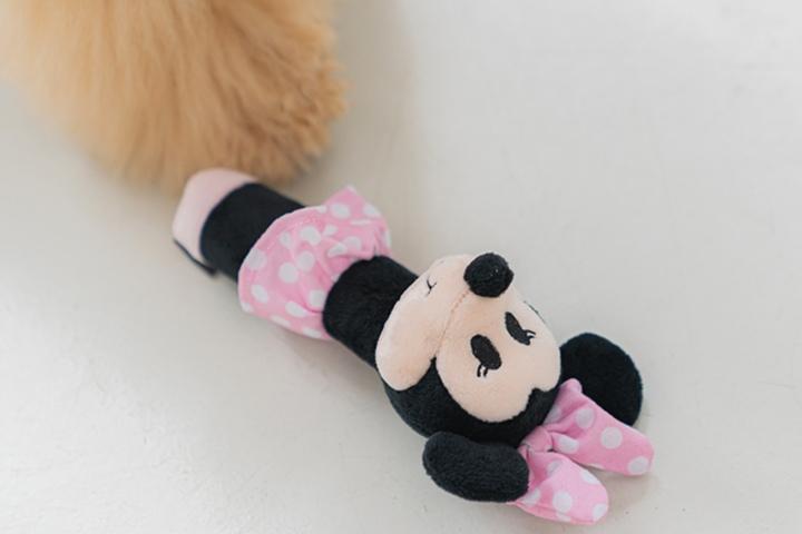 강아지 삑삑이 장난감 디즈니 플러시스틱 미니마우스