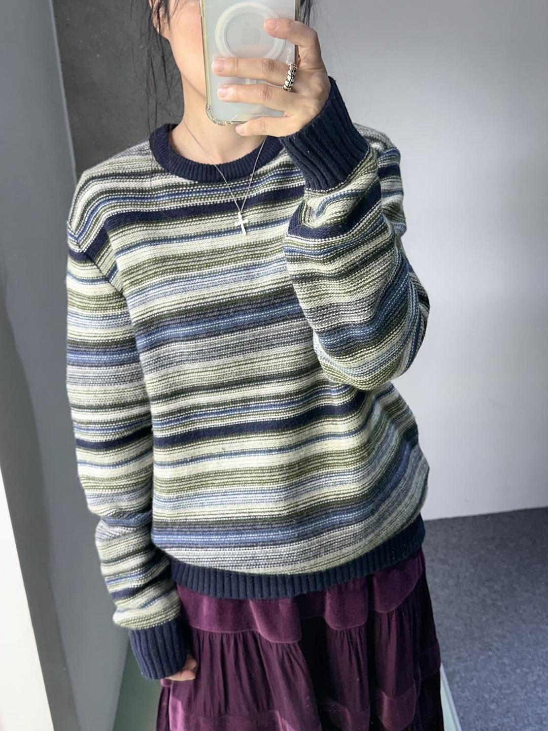 gap blue stripes knit | 후루츠패밀리