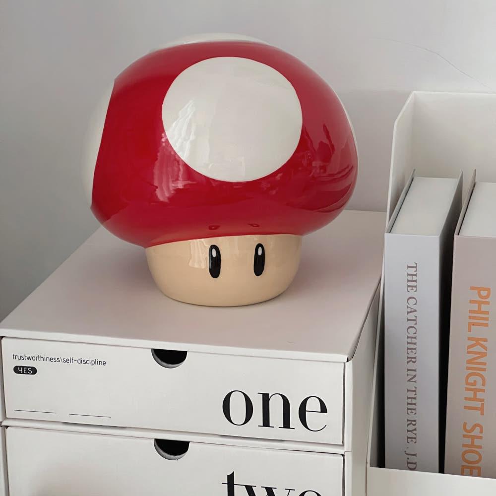 마리오 버섯 세라믹 도자기 보관함 인테리어 소품 집들이 선물