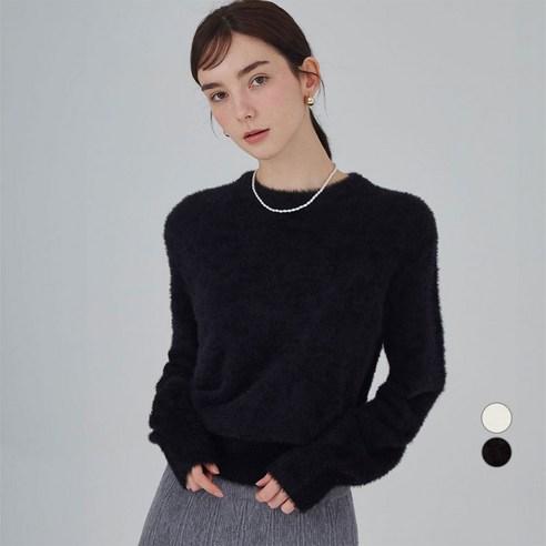 ELLE PARIS 릴렉스핏 날개사 라운드넥 스웨터 - 스웨터/니트 | 쿠팡