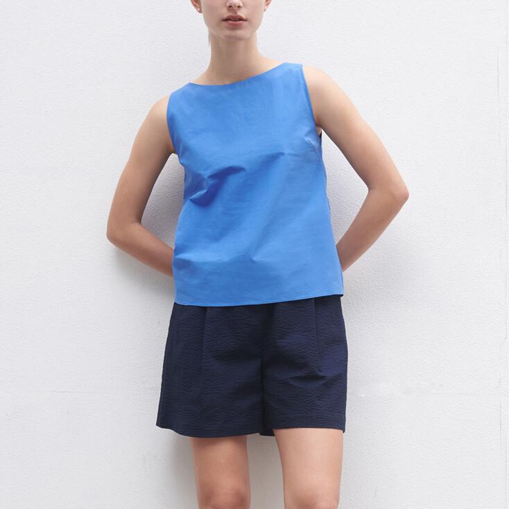 Seersucker Half Pants - Navy