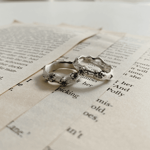 [은반지] 플로렛 웨이브 링