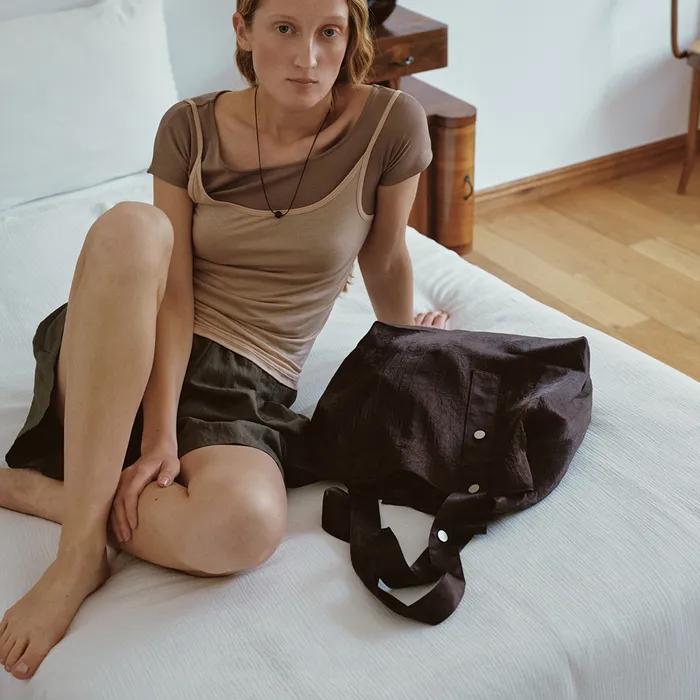 Leaf lounge bag (Deep brown)