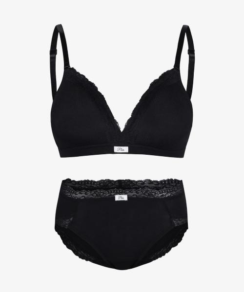 러버스 노와이어 브라 팬티 세트 (FI4BAH1123FBLK)(FI4BAH1123FBLK)