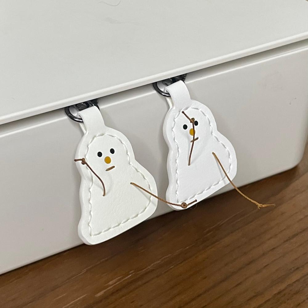 [옥수수가죽] 겨울 시즌 키링 녹눈사람 키링